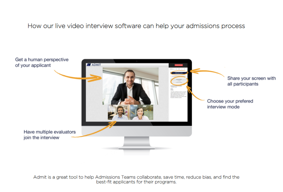 screenshot of Admit Video